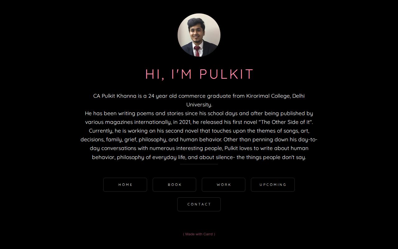 Author Pulkit Khanna